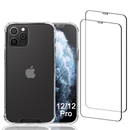 Case iPhone 12/iPhone 12 Pro and 2 protective screens - Recycled plastic - Transparent