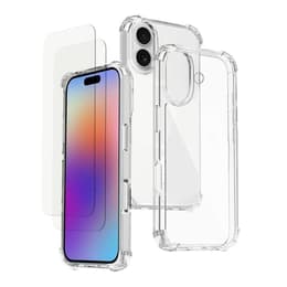 Case iPhone 17 and 2 protective screens - TPU - Transparent