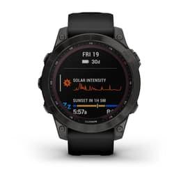 Smart Watch Garmin HR GPS Fenix 7 Sapphire Solar - Carbon Grey