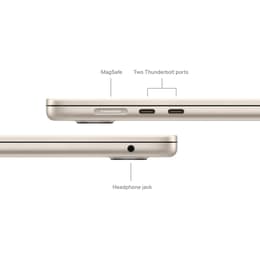 MacBook Air 15-inch (2024) - Apple M3 8-core and 10-core GPU - 8GB RAM - SSD 256GB - AZERTY - French