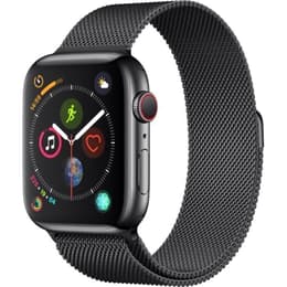 Apple Watch (Series 5) 2019 GPS + Cellular 40 - Stainless steel Black - Milanese Black