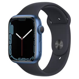 Apple Watch (Series 7) 2021 GPS + Cellular 45 - Aluminium Blue - Sport band Black