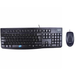Logitech Keyboard QWERTY English (UK) MK120 wired mouse and keyboard kit with preapplied layout stickers
