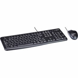 Logitech Keyboard QWERTY English (UK) MK120 wired mouse and keyboard kit with preapplied layout stickers