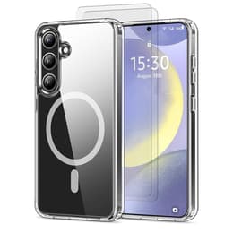 Case Galaxy S24 and 2 protective screens - TPU - Transparent