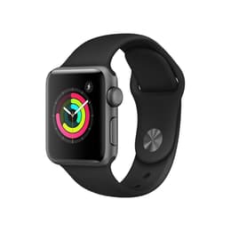 Apple Watch (Series 3) 2017 GPS 38 - Aluminium Space Gray - Sport band Black