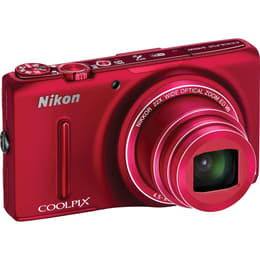 Compact CoolPix S9500 - Red + Nikon Nikkor 22X Wide Optical Zoom ED VR 25-550mm f/3.4-6.3 f/3.4-6.3