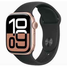 Apple Watch Series 10 (2024) GPS 42 mm - Aluminium Rose Gold - Sport band Black