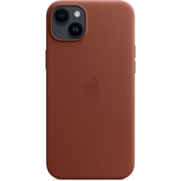 Apple Leather case iPhone 14 Plus - Magsafe - Leather Brown