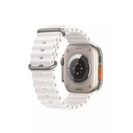 Apple Watch Ultra (2022) GPS + Cellular 49 mm - Titanium Natural Titanium - Ocean band White