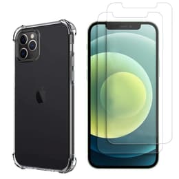 Case iPhone 12 PRO and 2 protective screens - TPU - Transparent