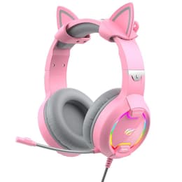 Havit GAMENOTE H2233d noise-Cancelling gaming wired Headphones with microphone - Pink