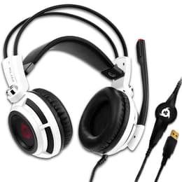 Klim Puma noise-Cancelling gaming wired Headphones with microphone - White