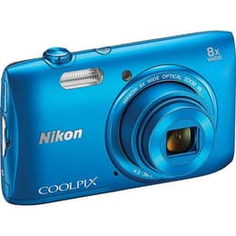 Compact Coolpix S3600 - Blue + Nikon Nikkor Wide Optical Zoom 25-200 mm f/3.7-6.6 VR f/3.7-6.6