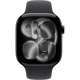 Apple Watch (2025) GPS + Cellular 46 mm - Aluminium Jet Black - Sport band Black