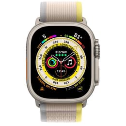 Apple Watch (Ultra) 2022 GPS + Cellular 49 - Titanium Grey - Trail loop Yellow