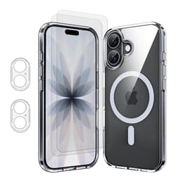 Case iPhone 17 and 2 protective screens - TPU - Transparent