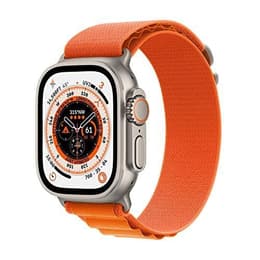 Apple Watch (Ultra) 2022 GPS 49 - Titanium Grey - Alpine loop Orange