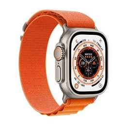 Apple Watch (Ultra) 2022 GPS 49 - Titanium Grey - Alpine loop Orange