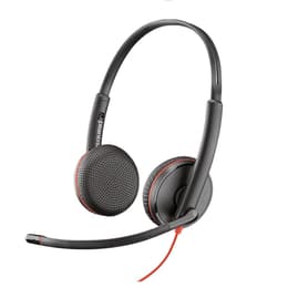 Plantronics Poly Blackwire 5220 Headphones with microphone - Black/Red