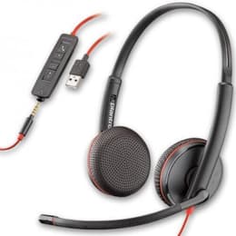 Plantronics Poly Blackwire 5220 Headphones with microphone - Black/Red