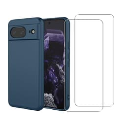 Case Google Pixel 8 and 2 protective screens - Silicone - Blue