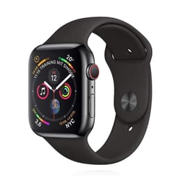 Apple Watch (Series 4) 2018 GPS 44 - Stainless steel Space Gray - Sport loop Black