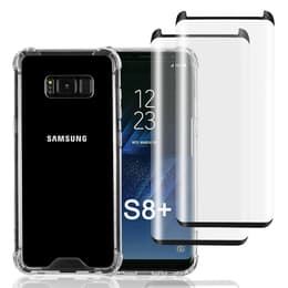 Case Galaxy S8 Plus and 2 protective screens - Recycled plastic - Transparent