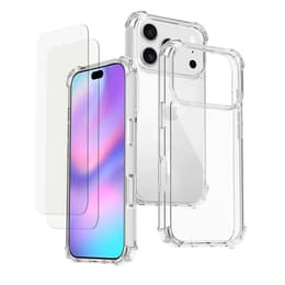 Case iPhone 17 Pro and 2 protective screens - TPU - Transparent