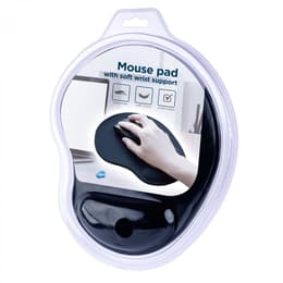 Simpletek Mouse pad with soft wrist support - Black - Ergonomic, Soft touch, Comfortable Mouse