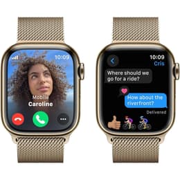 Apple Watch Series 9 (2023) GPS + Cellular 45 mm - Stainless steel Gold