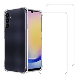 Case Galaxy A55 and 2 protective screens - TPU - Transparent
