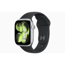 Apple Watch (2025) GPS 42 mm - Aluminium Silver - Sport band Black