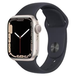 Apple Watch (Series 7) 2021 GPS 41 - Aluminium Starlight - Sport band Black