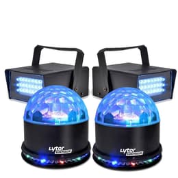 Lytor Pack EFFET FIESTA 2 SUNMAGIC + 2 LED STROBE BLANC Lighting