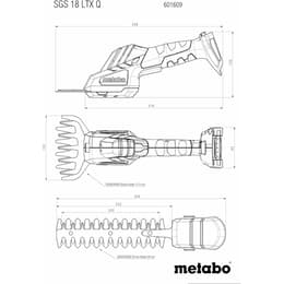 Classic hedge trimmer Metabo GS 18 LTX Q - 18W