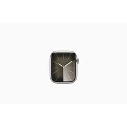 Apple Watch Series 9 (2023) GPS + Cellular 41 mm - Stainless steel Silver - Sport band Blue