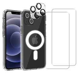 Case iPhone 13 and 2 protective screens - TPU - Transparent