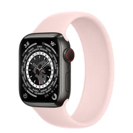 Apple Watch (Series 6) 2020 GPS 44 - Aluminium Black - Sport band Pink