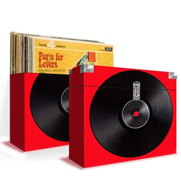 Bmi Boîtes en carton pour le rangement de vos vinyles - Big Ben VINYLCASE04 - Dimensions 35 x 33 x 19 cm - Lot de 2 Record player