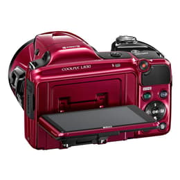 CoolPix L830 - Red/Black + Nikon Wide Optical Zoom ED Nikkor 4.0-136mm f/3-5.9 VR f/3-5.9