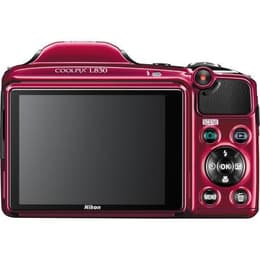 CoolPix L830 - Red/Black + Nikon Wide Optical Zoom ED Nikkor 4.0-136mm f/3-5.9 VR f/3-5.9