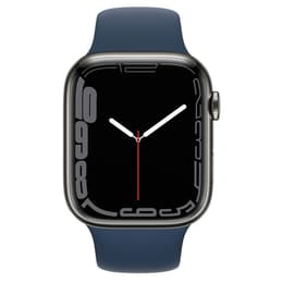 Apple Watch Series 7 (2021) GPS + Cellular 41 mm - Stainless steel Graphite - Sport band Blue