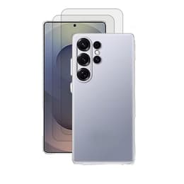 Case Galaxy S25 Ultra and 2 protective screens - TPU - Transparent