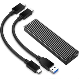 Orico 2230 2242 2260 2280 M.2 NVMe Enclosure with 16 GB SSD - USB-C/A Cables included External hard drive - SSD 16 GB USB-A