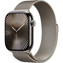 Apple Watch Series 10 (2024) GPS + Cellular 46 mm - Titanium Natural - Milanese loop Black