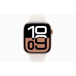 Apple Watch Series 10 (2024) GPS 46 mm - Aluminium Rose Gold - Sport band Starlight