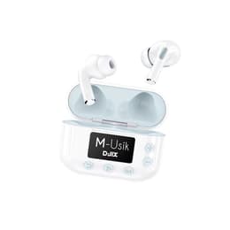 Djix M-Usik Earbud Bluetooth Earphones - White