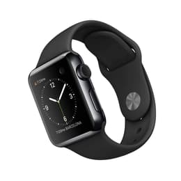 Apple Watch (Series 2) December 2016 42 - Stainless steel Space Gray - Sport loop Black