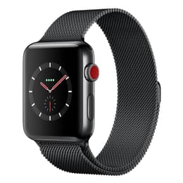 Apple Watch (Series 3) 2017 42 - Stainless steel Space Gray - Milanese Black
